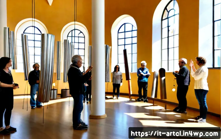 사운드 아트에서의 참여형 예술의 중요성 - Photorealistic participatory sound art installation in a contemporary Italian cultural center, diver...